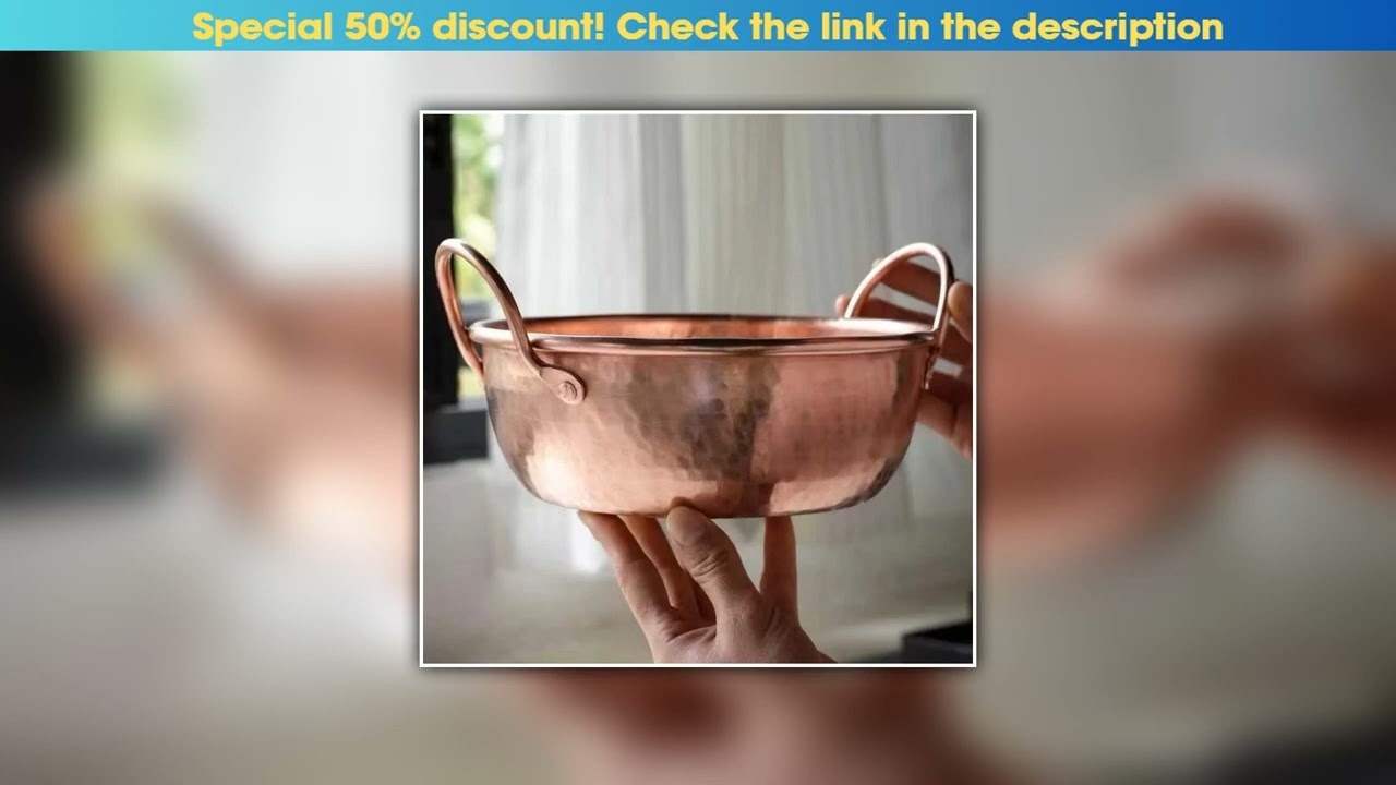 Limited Vintage Copper Pot,Camping Food Pot Cooking Utensil Simmering and Pasta Stewing,Handcrafted