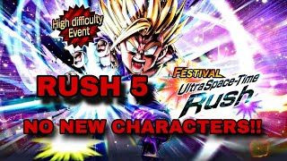 How to Beat Rush 5 of Festival Ultra Space-Time Rush WITHOUT New Characters! (DRAGONBALL LEGENDS)