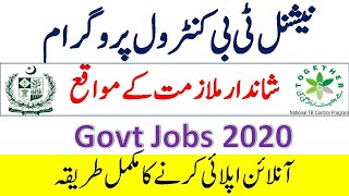 Govt Jobs 2020 | Jobs in Sindh 2020 | National TB Control Program Jobs | Ministry of Health Services