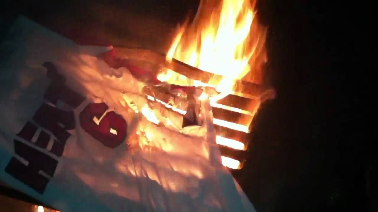 Heat Fans BURN LeBron Jersey! - YouTube