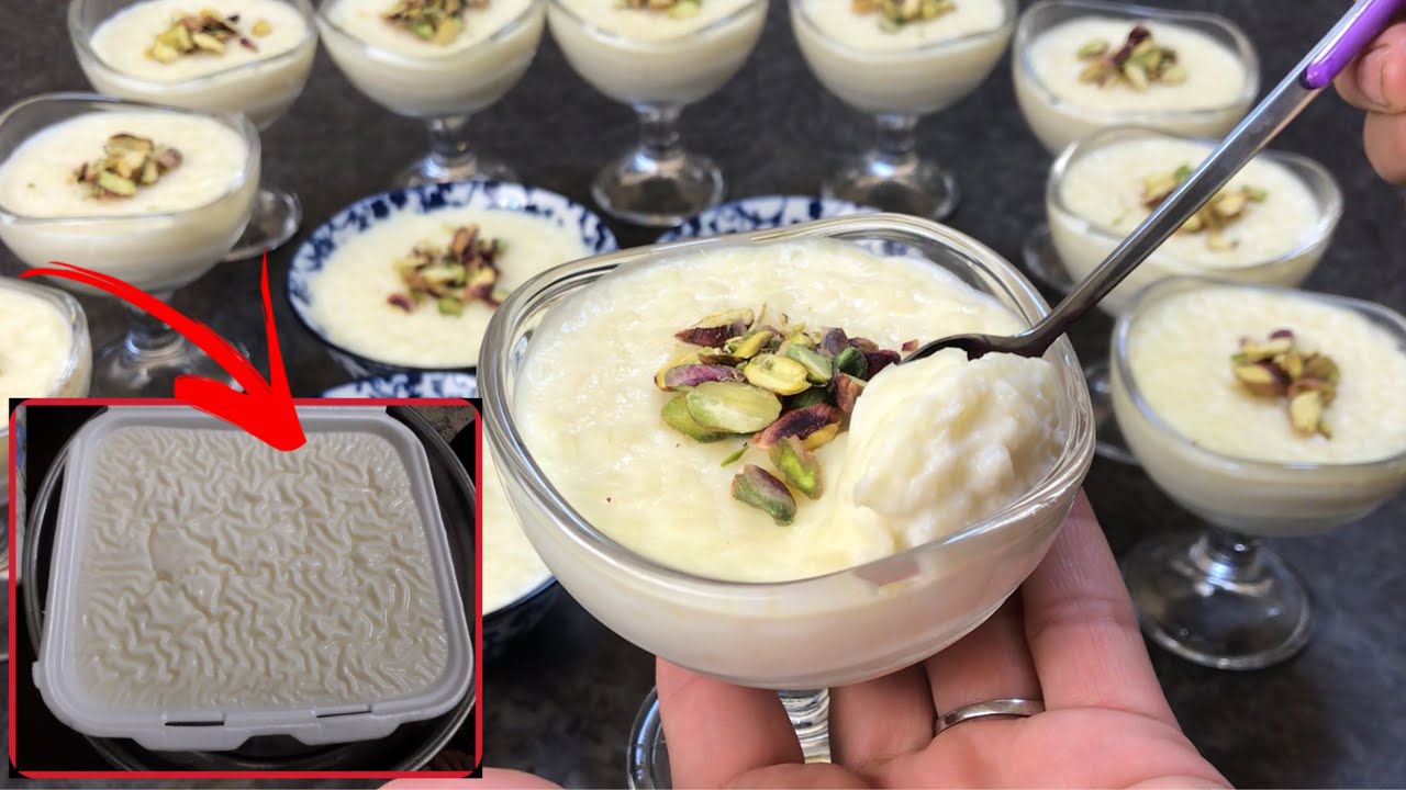 الرز بالحليب || الرز باللبن بدون كريمة ونشاء مع سر التجعيدة اقتصادي بمكونات متوفرة