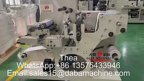 DABA 320 mm Rotary Die Cutting Machine  for Blank Labels with Turret Rewinder – Shipping to Colombia