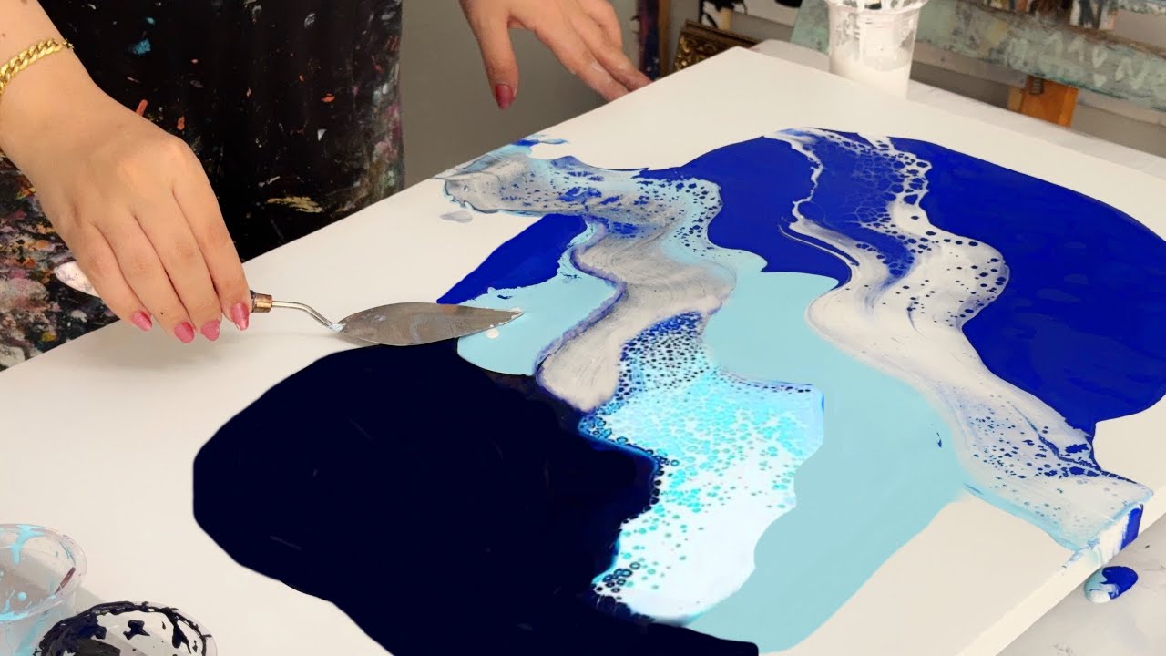 Big Blue and Beautiful! - Gorgeous Colors - Fluid Art - Acrylic Pouring ...
