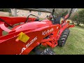 Kubota L2501 with LA525 loader and quick attach bucket Ansung BK976 backhoe Wallace 64mgs grapple