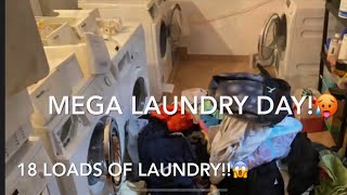 Mega Laundry Day (18 LOADS!😨)