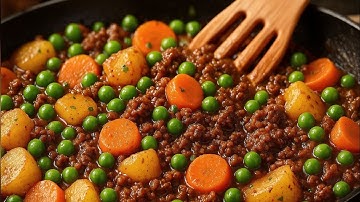 Just add ground beef to the potatoes! And the result will be amazing! Simple dinner recipe!