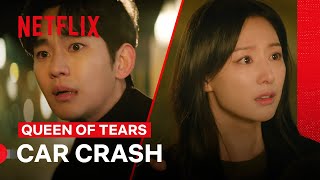 Kim Soo-hyun Is Relieved Kim Ji-won Escaped Car Crash | Queen of Tears | Netflix Philippines