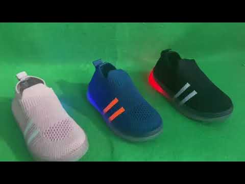 Uniage Infants/Toddlers/kids ,flyknit, Light led shoes, transparent soft sole, memory foam