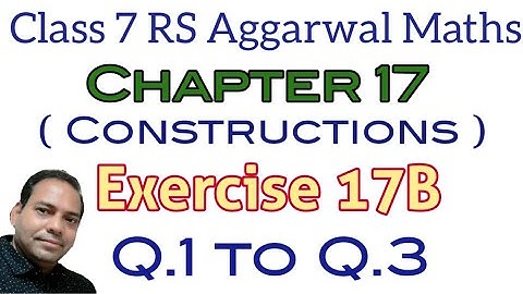 Exercise 17B Q.1 to Q.3 class 7 RS Aggarwal Maths