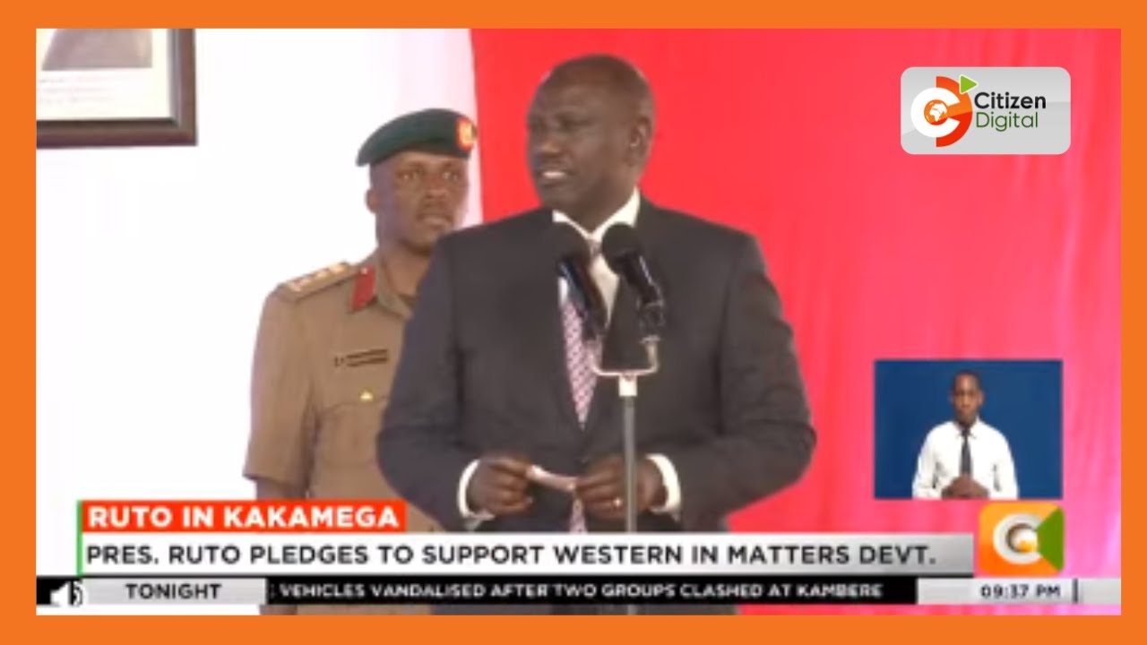 President Ruto pledges to support western in matters development