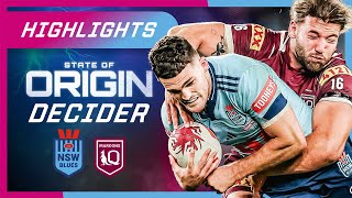 Thumbnail for 2025 State of Origin Highlights: NSW v QLD Game 3 | NRL on Nine