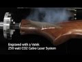 250 watt CO2 Galvo Laser System with Rotary Checkering Gunstock