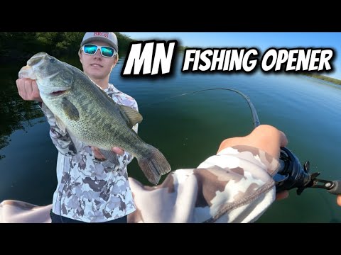 GIANT BASS on MINNESOTA OPENER 2025 it’s FINALLY HERE! (MN 6 Pounder)