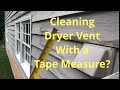 Cleaning Clothes Dryer Vent with a Tape Measure and Rope