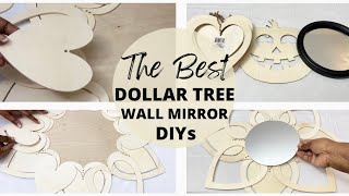 The BEST Dollar Tree Wall Mirror DIYs || Glam Edition