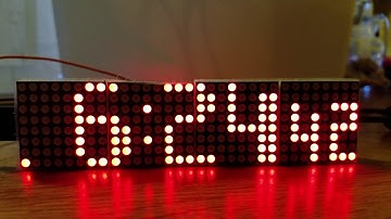 Arduino Digital Dot LED Matrix MAX7219 Clock with temperature DS3231 RTC