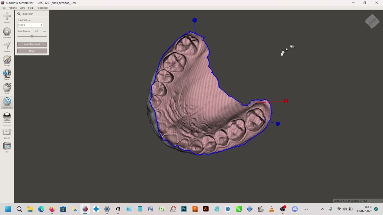 MESHIMIXER - REPARANDO FALHA DE ESCANEAMENTO - EM HD