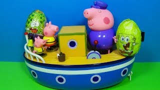 Pig Surprise Eggs Chupa Chups Disney Cars Spongebob Om Nom Eggs For Kids Mymilliontv