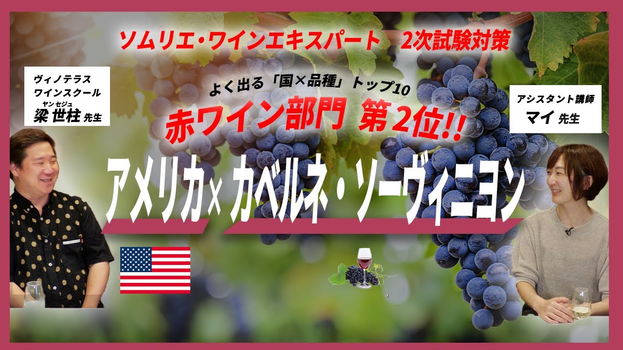 赤ワイン部門第2位「アメリカ×カベルネ・ソーヴィニヨン」【ソムリエ・ワインエキスパート二次試験対策】
