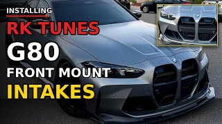 INSTALLING RK TUNES G80 M3 COMP FRONT MOUNT INTAKES (SOUNDS INSANE)