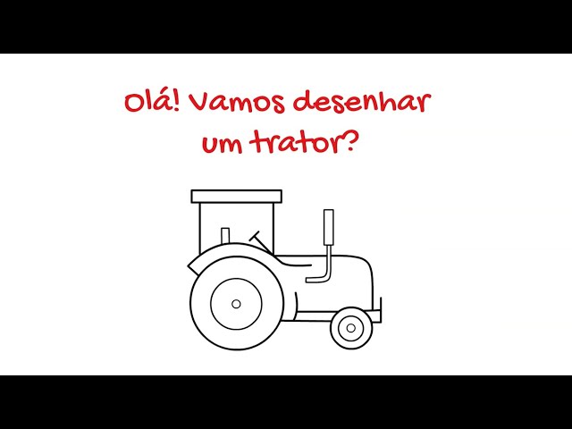 Como desenhar um trator  Tutorial de desenho passo a passo