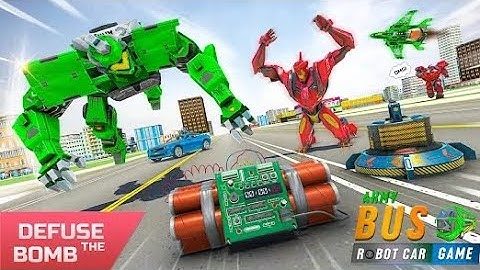 Army Bus | multi Robot Transformation | And Air Battle | With Jet Fighters | #robotgame #gaming