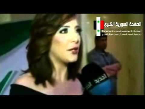 سلاف فواخرجي أنا مع الأسد وتهين اصالة