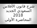 شرح قانون الإفلاس السعودي الجديد 2018 المحاضرة الأولي