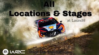 EA Sports WRC - Full Stage List & Maps (All Locations & Stages)