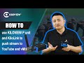 How to use the p unit and kilolink server for bonding to push streams to youtube and vmix