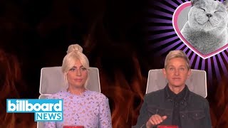 Video thumbnail of "Lady Gaga Reveals Her Celebrity Crush, Favorite Curse Word on 'The Ellen Show' | Billboard News"