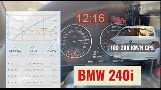 BMW M 240i RSA Motorsport Stage1 Tune | Burble | 100 - 200 kmh Draggy Time with 2 People | B58B30