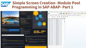 Simple Screen Creation Module Pool Programming SAP ABAP # 1