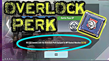 KILL 20 ENEMIES WITH THE OVERLOCK PERK EQUIPPED IN MP MATCHES