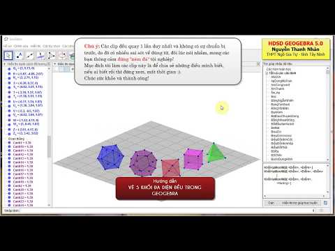 Video Dựng 5 khối đa diện đều với Geogebra - youtube