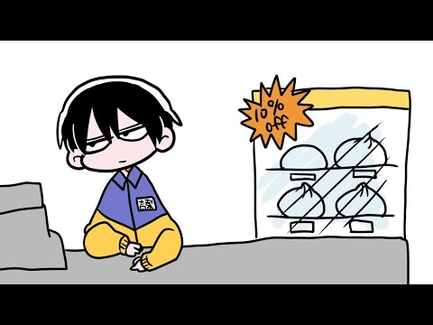 【創作手描きトレス】ひとなしでコンビニ