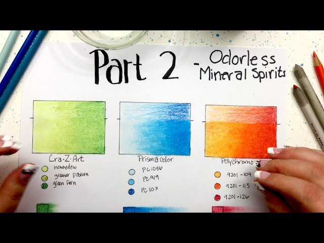 How to use Odorless Mineral Spirits to blend Colored Pencil - tips and  techniques w/ Lachri 