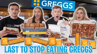 Last to STOP Eating GREGGS Wins £1,000 - Challenge *VS SISTERS BOYFRIEND*