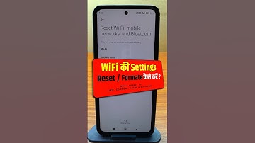How to reset network settings | wifi ki setting ko reset kaise kare #shorts