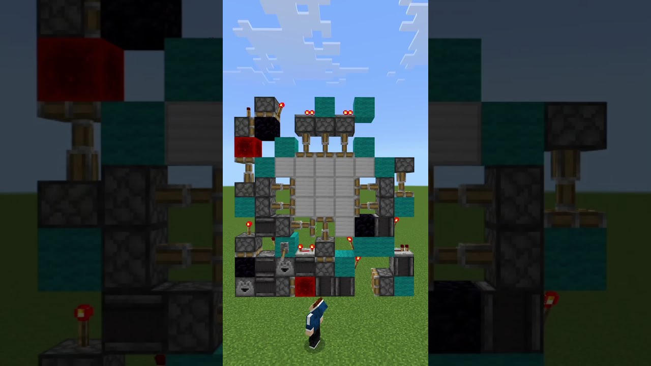 3x3 Spiral Door Minecraft Redstone Shorts