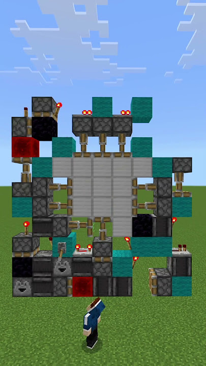 3x3 Spiral Door! #minecraft #redstone #door #shorts