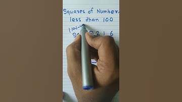 Square of Numbers less than 100 | #Shorts