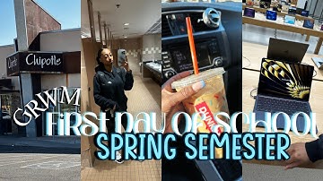 GRWM: first day of spring semester| mini vlog, shopping, skin care, more
