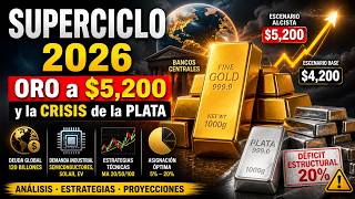 🚨 SUPERCICLO 2026: Oro a $5,200 y Crisis de la Plata | Estrategias Clave 💰📈