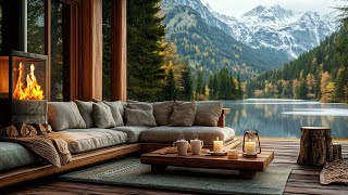 Cozy Porch Ambience By The Lake | Soothing Piano Music in Great Sunset for Healing, Chill Out screenshot 1