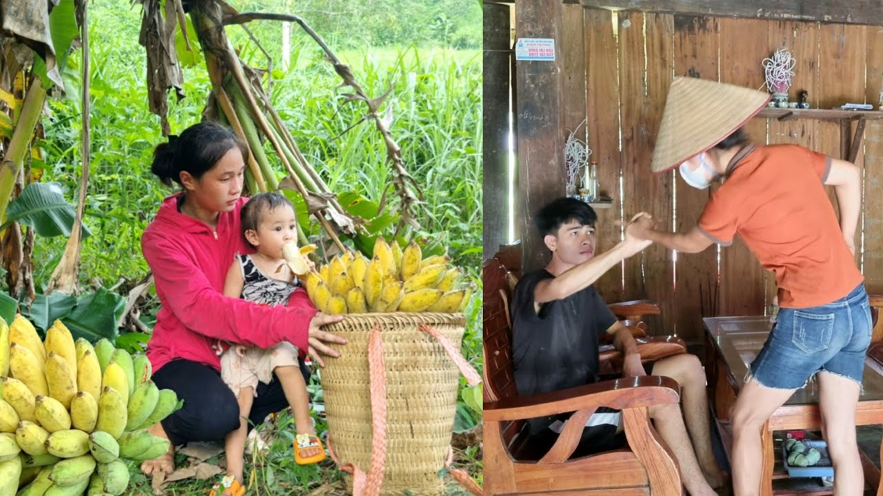 harvest bananas to sell at the market, Thanh argued with her mother to ...