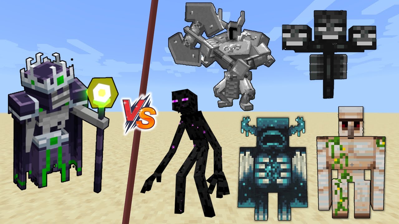 ENDER GUARDIAN vs Every Mob in Minecraft x100 - ENDER GUARDIAN vs all Minecraft  Mobs 1v100 