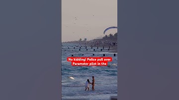 No kidding! Police pull over Paramotor pilot in the air! (See description...)