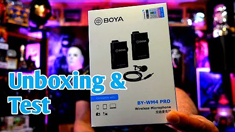 2.4GHz Wireless Lavalier Microphone System, BOYA BY-WM4 Wireless Lapel Mic System : Unboxing & Test
