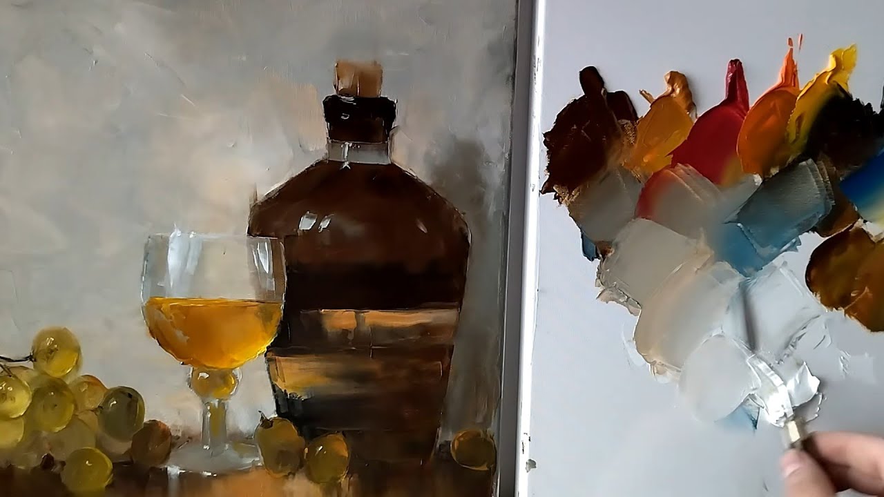 Как нарисовать натюрморт используя только мастихин